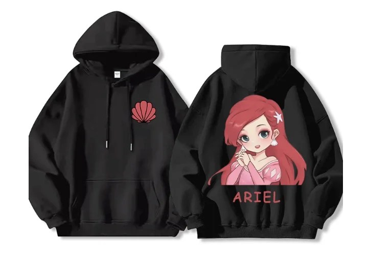 Sweat à capuche imprimé princesse Disney pour femmes, de haute qualité, blanche-neige, Elsa, vêtements de sport de plein air, veste tendance, nouvelle collection automne