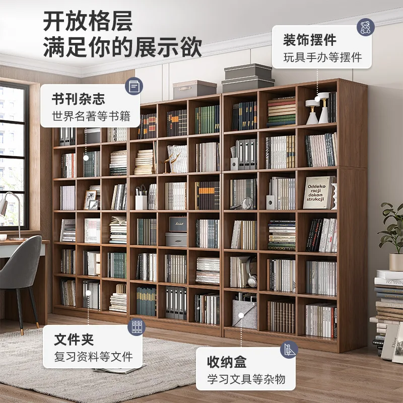 #Bookcase Shelf Floor To Ceiling Living Room Shelf Against Wall Lattice Cabinet Locker Home Study Library