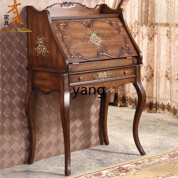 Lmm makeup table solid wood dressing cabinet classical secretary cabinet desk