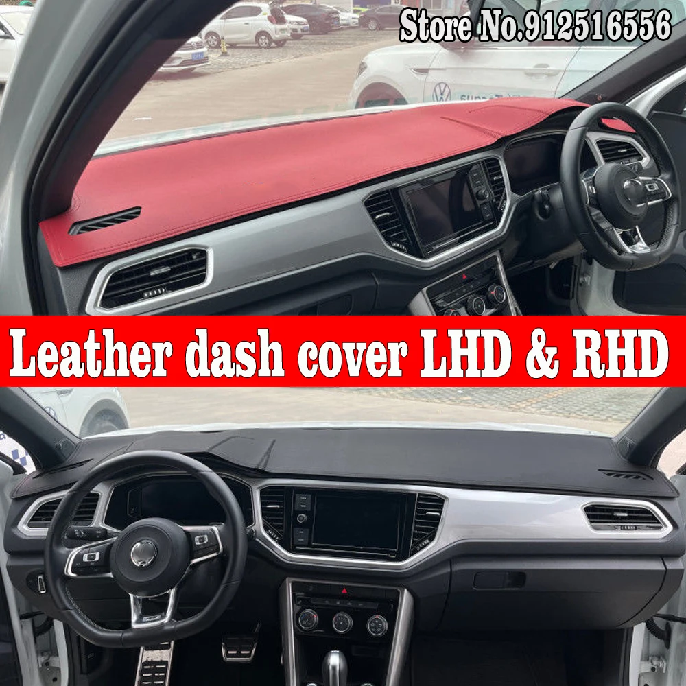 

Car Accessories Leather Dashmat Dash Mat Pad Dashboard Cover Carpet For Volkswagen VW T-Roc 2017-2022 TRoc T Roc 2018 2019 2020