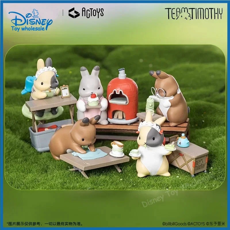 

Kawaii Bunny Doll Team Timothy Coffee Shop Series Blind Box Toys Mystery Box Toy Gift Kid Surprise Model Cute Scene Decoration