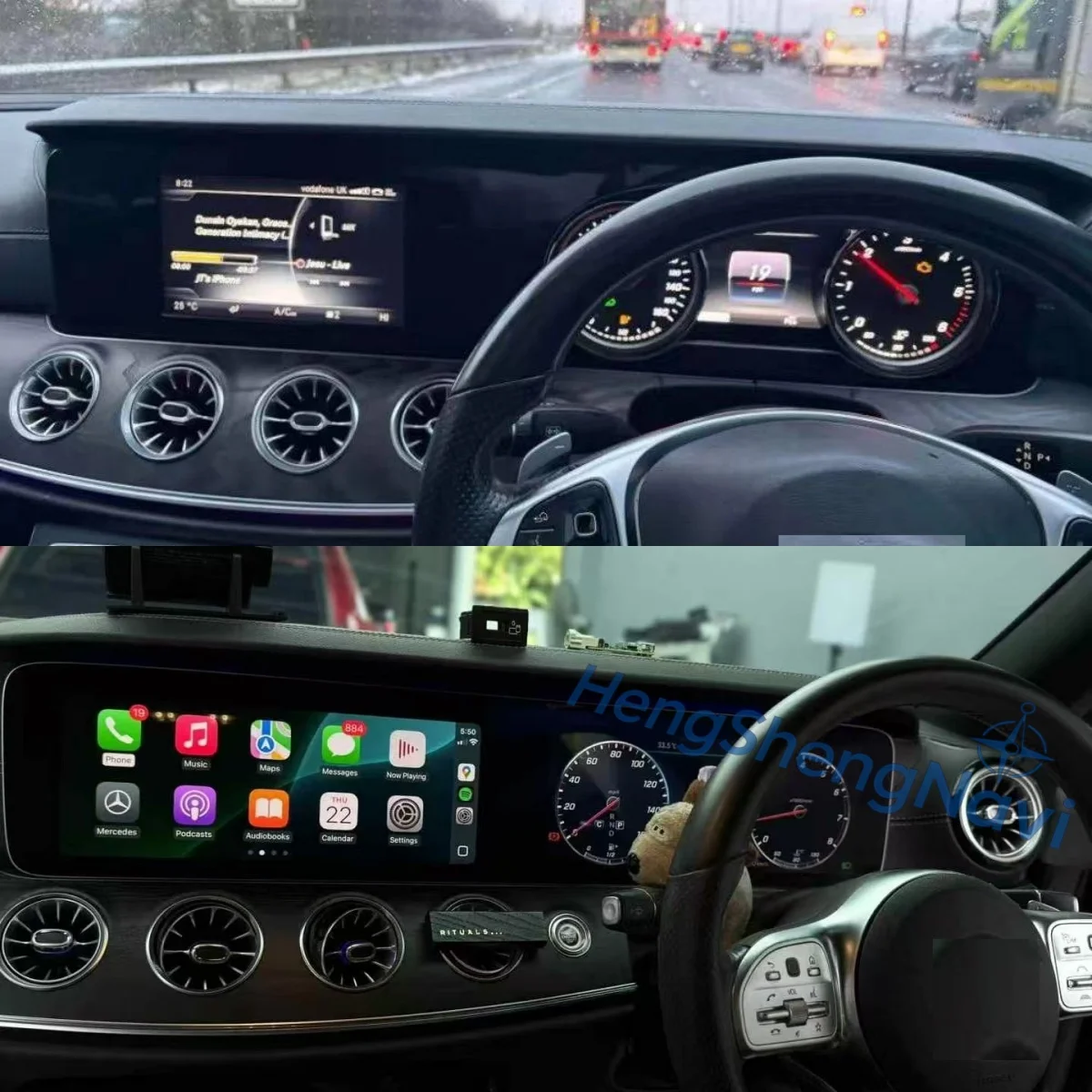 24.6Inch Android14 CarPlay Car Radio For Mercedes-Benz CLS W257 2017-2024 Touch Screen Multimedia Player GPS Navigation DSP