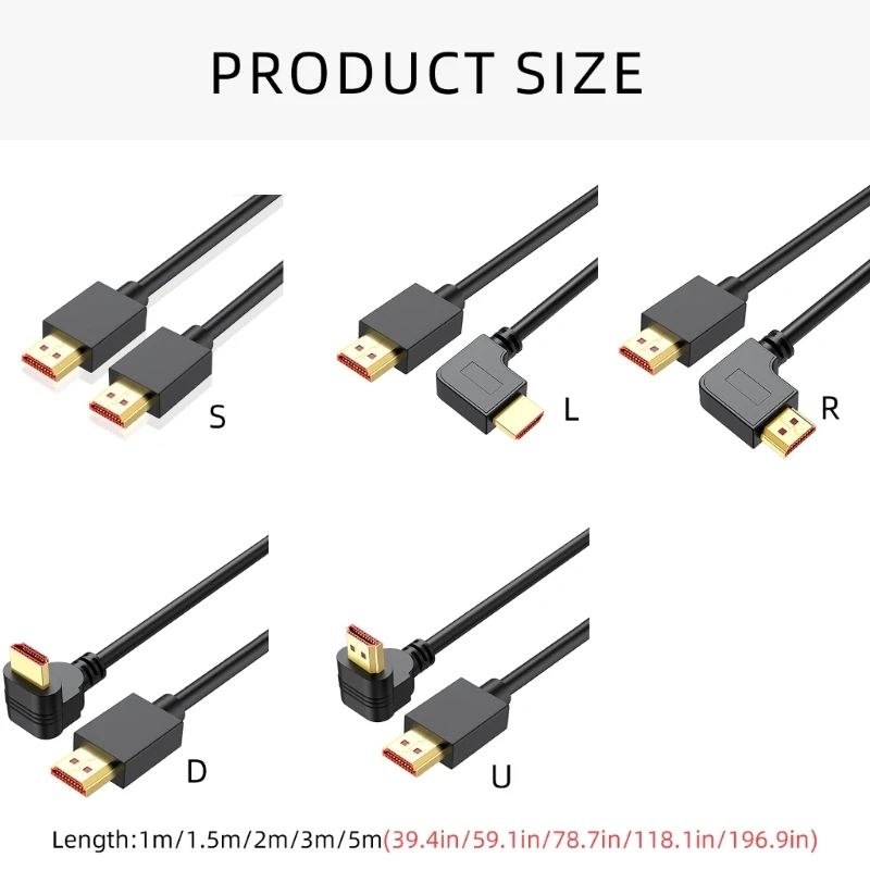 HDMI2.0 Cable 4K@60Hz 18Gbps Gold Plateds for Computer TV Projectors Gaming Devices  D2RC