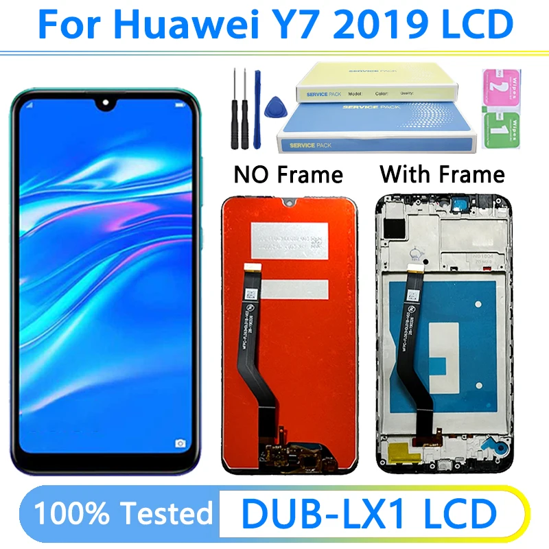 Pantalla Y7 2019 DUB-LX3 DUB-L23 DUB-LX1 para Huawei Y7 2019 pantalla LCD MONTAJE DE digitalizador con pantalla táctil piezas de reparación