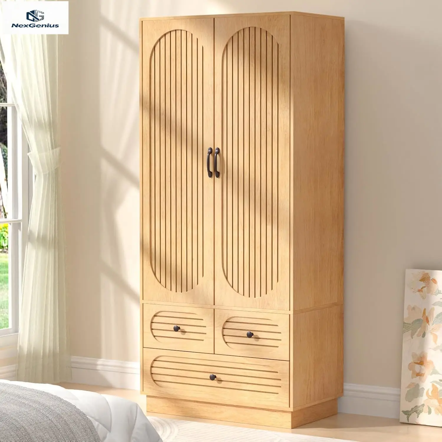 Wood Armoire Wardro…