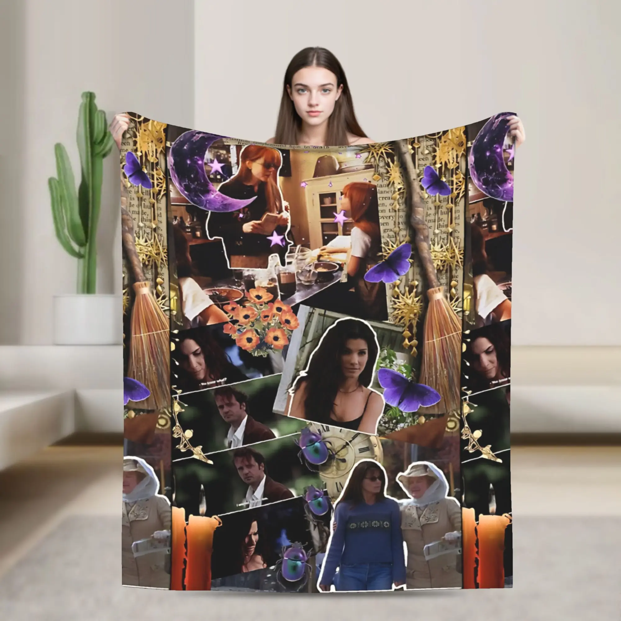 Practical Magic Love, Sisters  & Starlight  Blankets  Wool Awesome Soft Throw Blanket for Bedspread Summer