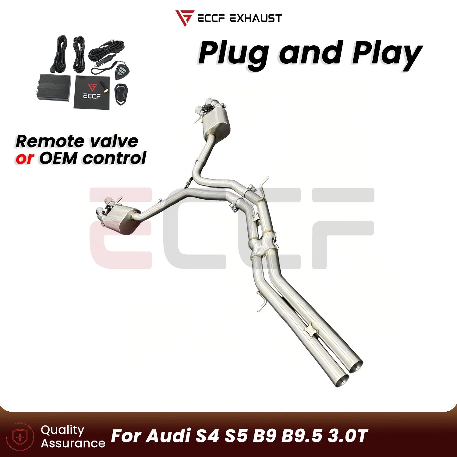 

Aggressive Exhaust Sound FOR Audi A6 A6L C7 2.5l 2.8l 3.0T SS304 Catback exhaust system Plug and Play Performance Upgrade
