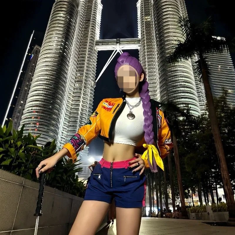 فيلم Kpop أنيمي رومي ميرا زوي تأثيري الباروكات الأرجواني جديلة الاطفال زي كرنفال اكسسوارات الدعائم #6