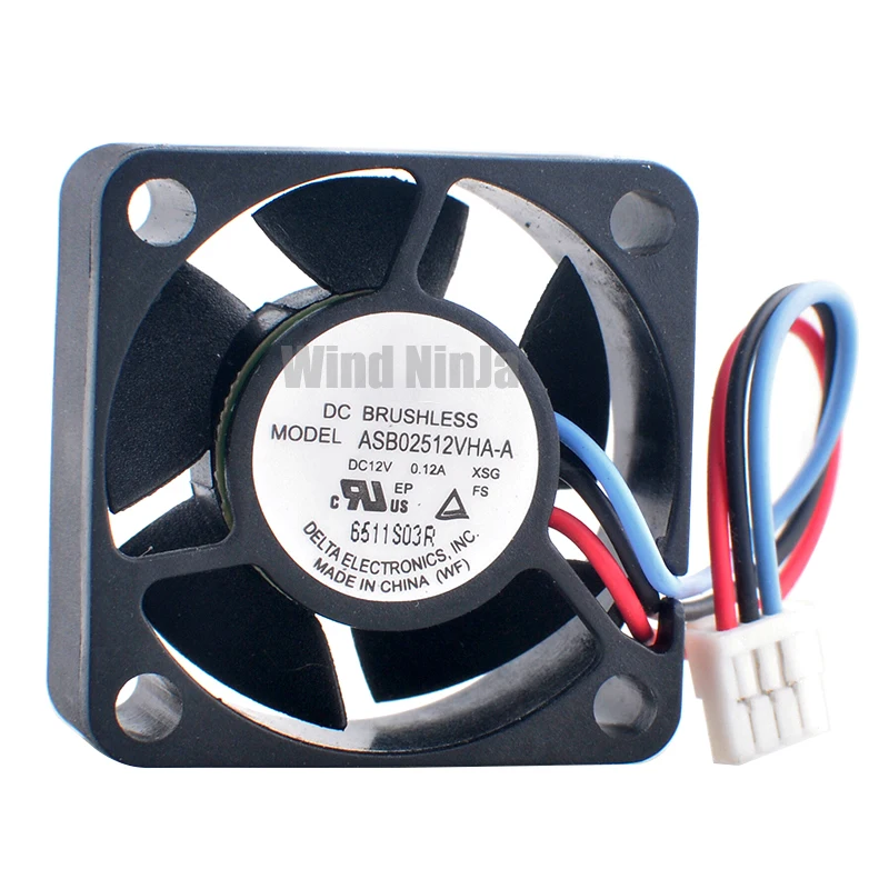 ASB02512VHA-A 2.5cm 25mm fan 25x25x10mm DC12V 0.12A 3pin Micro cooling fan for industrial computer power supply