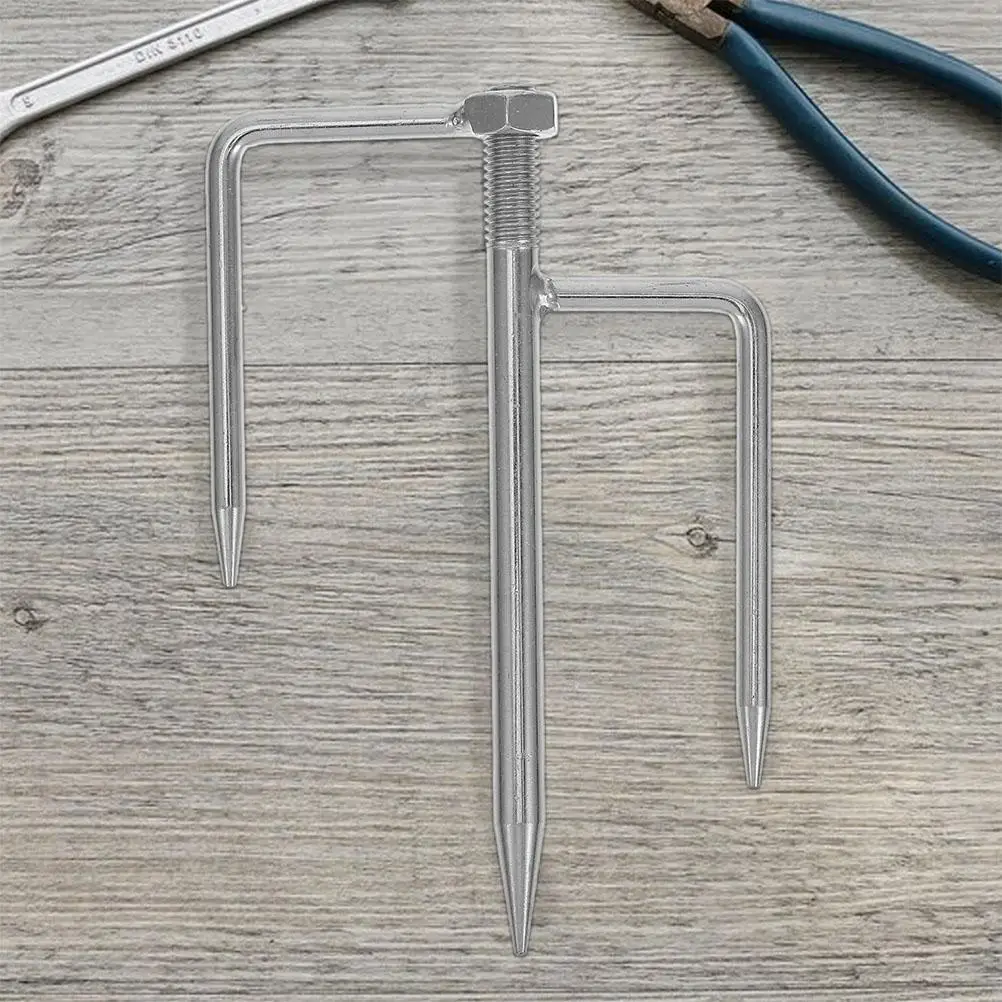 Paraguas portátil, estaca de tierra, sombrilla de alta resistencia, soporte para sombrilla de arena para playa, ancla de Metal de tres puntas para muebles de Patio, 2 uds.