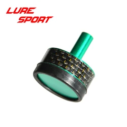 LureSport 2pcs End Cap Woven carbon Tube Rubber Aluminum Butt Rod Building Component Fishing Pole Repair DIY Accessory