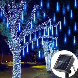 Meteor Shower Rain String Lights Waterproof Garden Light 8 Tubes Christmas Tree Holiday Party Wedding Holiday Decoration