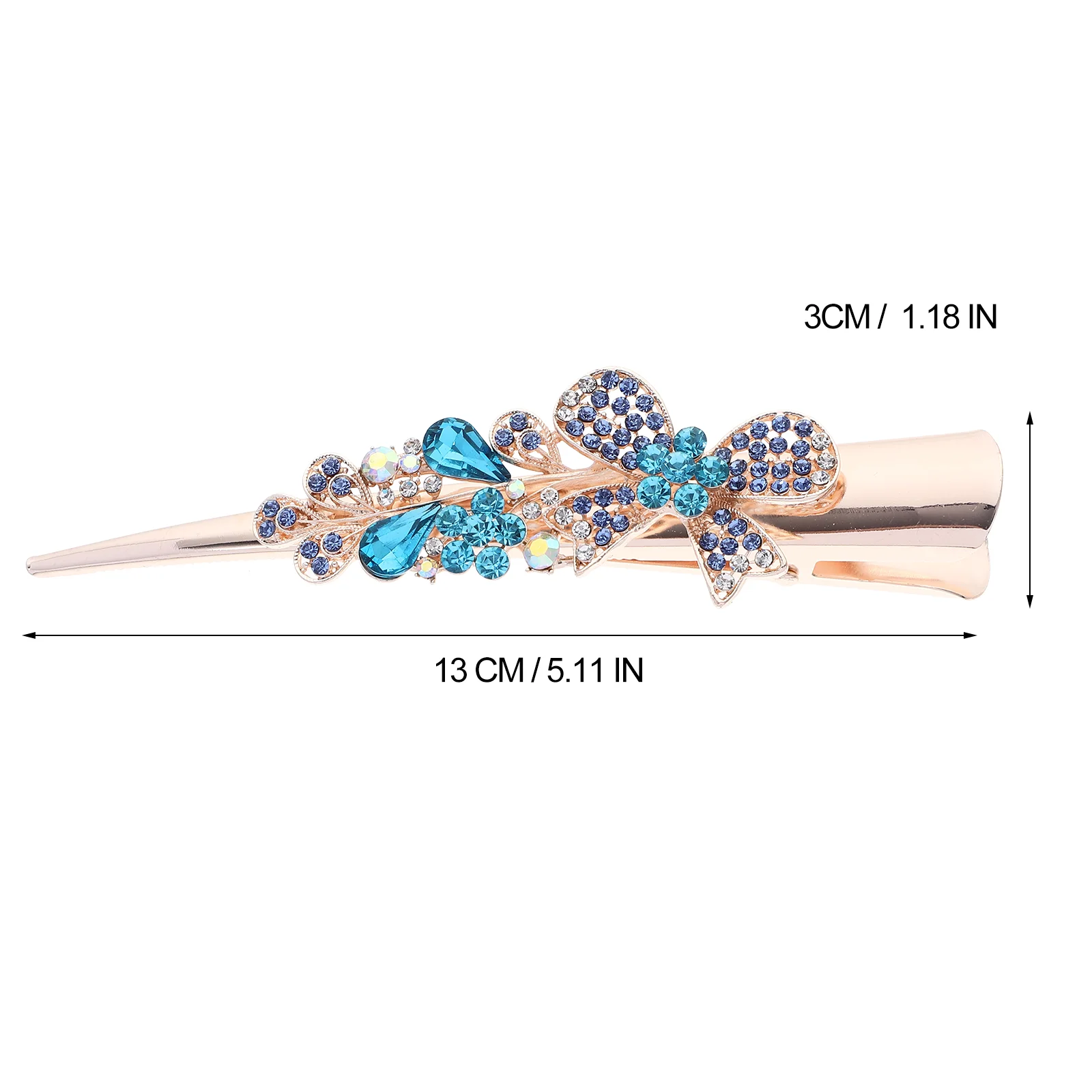 Horn Clip Hair Accessory Large Diamond- Simple Hairpin with Pointed Mouth (purple) Girls Clips for Women Metal Women's