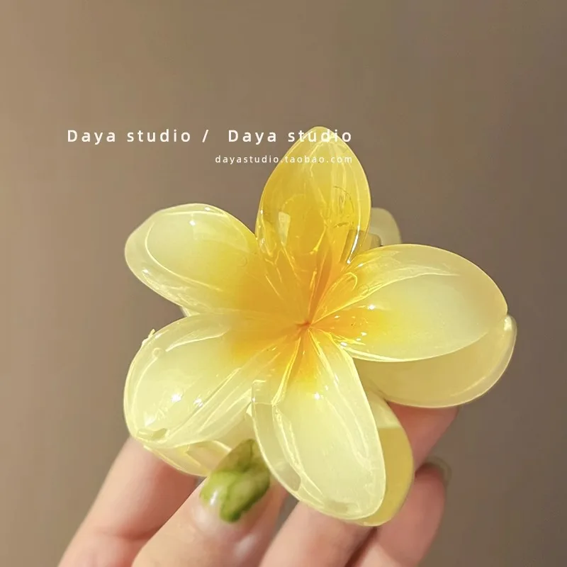 Grampos florais para mulheres, cabelo fino ou grosso, estilo havaiano médio, garras para o verão