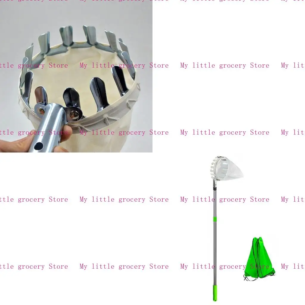 D5BD Ergonomic Fruit Harvester Extendable Poles Stainless Steel Fruit Pickers For Apples Lemon Pear Collection