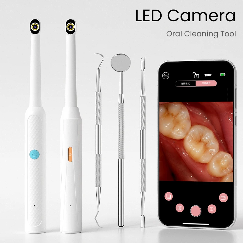 Handheld WIFI Oral Endoscope HD1080P Digital Dental Camera Wireless Video Mouth Inspection Camera 8LED for Iphone Android Phones