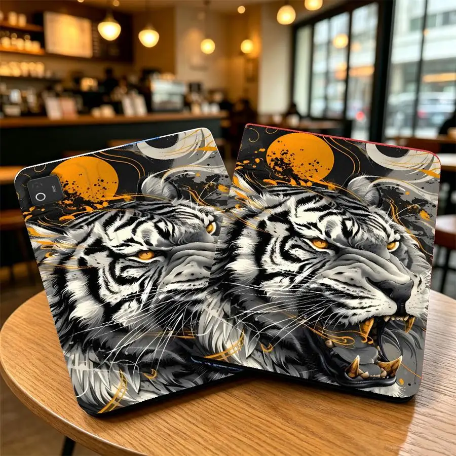 Ink Wash Style Tiger Case for Xiaomi Redmi Pad SE K Pad 8.8 9.7 12.4 Inch Pad 6s Pro 7 Ultra Pad 5 6 7 8 Pro with Pencil Slot