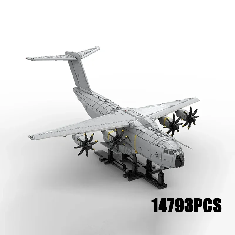 Moc Bouwstenen Airbus A400M Atlas Model Technologie Vechter Baksteen DIY Assemblage Grote Vliegtuigen Speelgoed Kinderen Vakantiecadeau