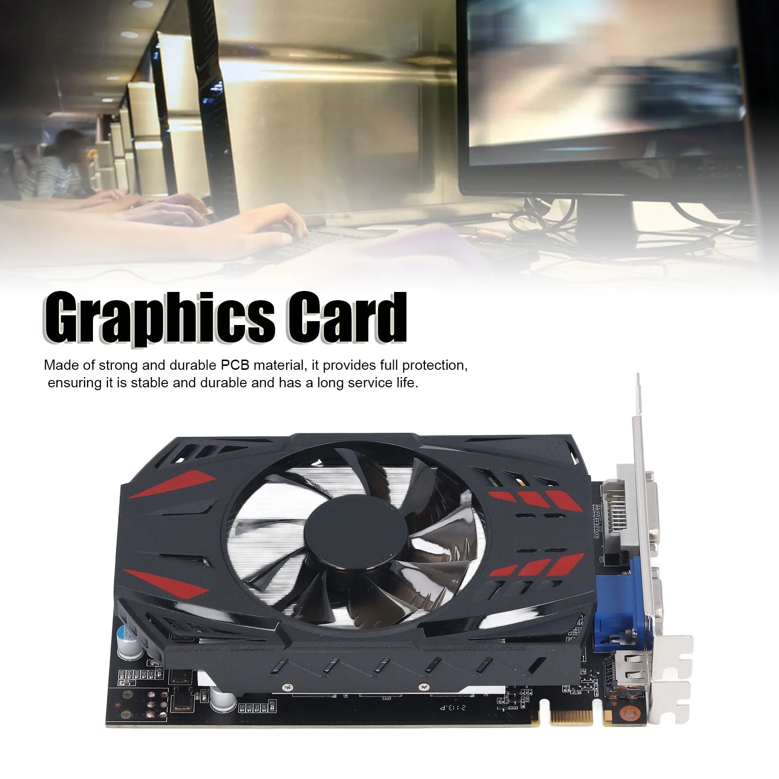 

Computer Graphics Card GTX550TI Graphics Card 2GB GDDR5 128BIT PCI Express Single Fan Computer Desktop PC Gaming Graphics Card