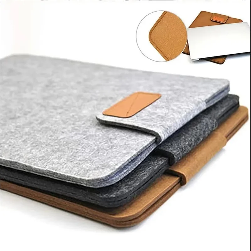 Portable Anti-Scratch Felt Bag Laptop Pouch Tablet Protection Case Light Storage Sleeve For Macbook Air Pro 11 13 15 Inch Laptop - view 2