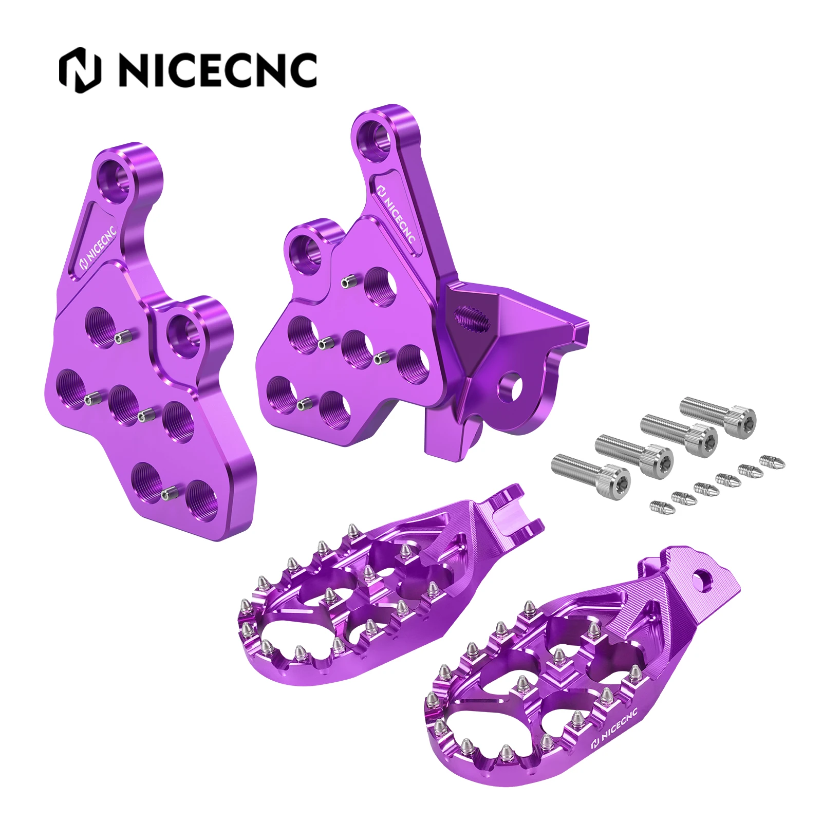 NICECNC لدراجة Surron light bee X S L1E 2024 دراجة كهربائية Sur ron جزء Segway X160 X260 أوتاد قدم كبيرة مسند للقدمين ودعامة