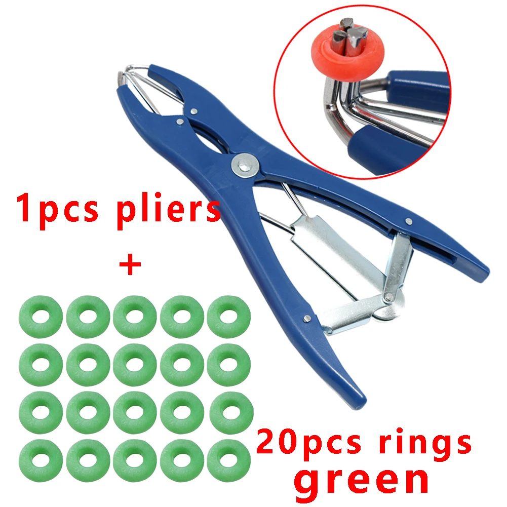 Sheep Tail Docking Clamp Piglets Bloodless Castration Pliers Broken Tail Castration Forceps Blue Expansion Clamp Rubber Rings