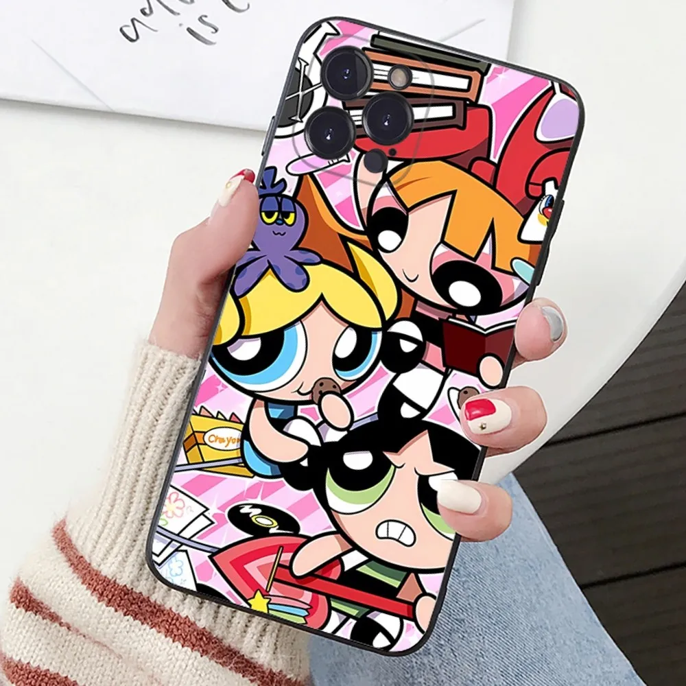 Cute Cartoon P-Powerpuff Girls Mobile Phone Case For IPhone 16 15 14 11 12 13 Mini Pro XS Max Cover 6 7 8 Plus X Funda Shell image 6