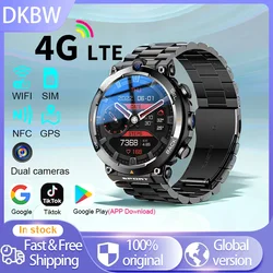 Smartwatch 4G Net z GPS, która łączy głos wideo i połączenia Wi-Fi, obsługujący NFC, 2 kamery, obsługa inteligentnego zegarka z kartą SIM dla mężczyzn