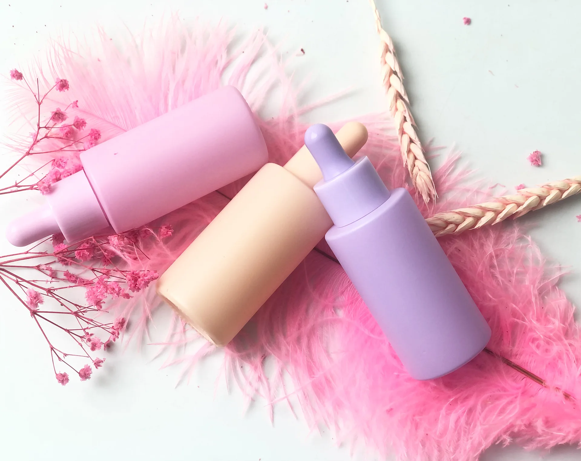 30ml Dropper Bottle Massage Oil Pipette Refillable Perfume Glass Aromatherapy Liquid for Essential Empty Tubes Colorful Frosted