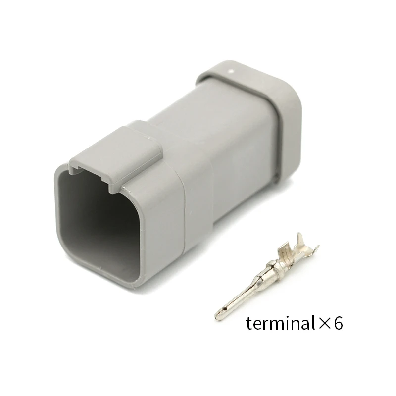 DT04-6P-E003 6-hole Deutsch Auto connector male/female butt with flat tail cover male head with male terminal 1060-16-0122