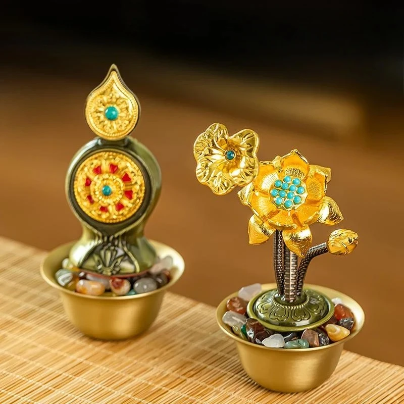 Metal Artifact Tibetan Dharma Artifacts Feng Shui Accessories Buddha Hall Desktop Decoration Home Furnishing Decoration