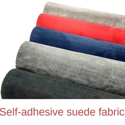 Self-adhesive Suede Fabric Thickened Elastic By Half A Meter for Car Decoration Gift Box Package Diy Sewing Cloth Wearable Black