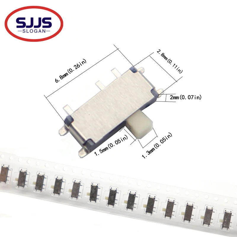 【100-20PCS】MSK-12C02 MSK12C01-07 Mikroprzełącznik boczny 7-pinowy 2-biegowy suwak zasilania 1,5H