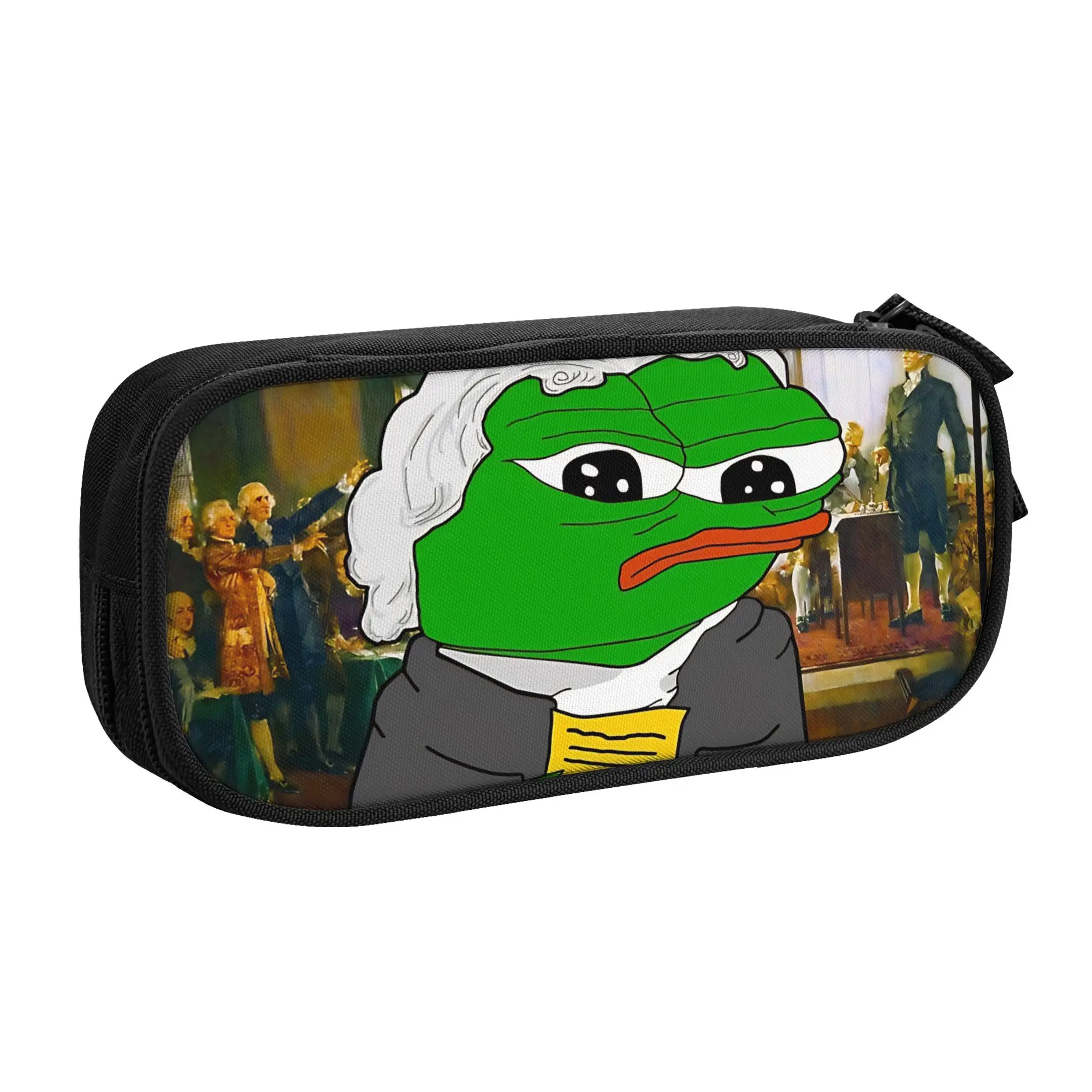 

1 piece Lightweight Founding Father Pencil Case Boys Pen Bag Pepe the Frog School Stationery Bag