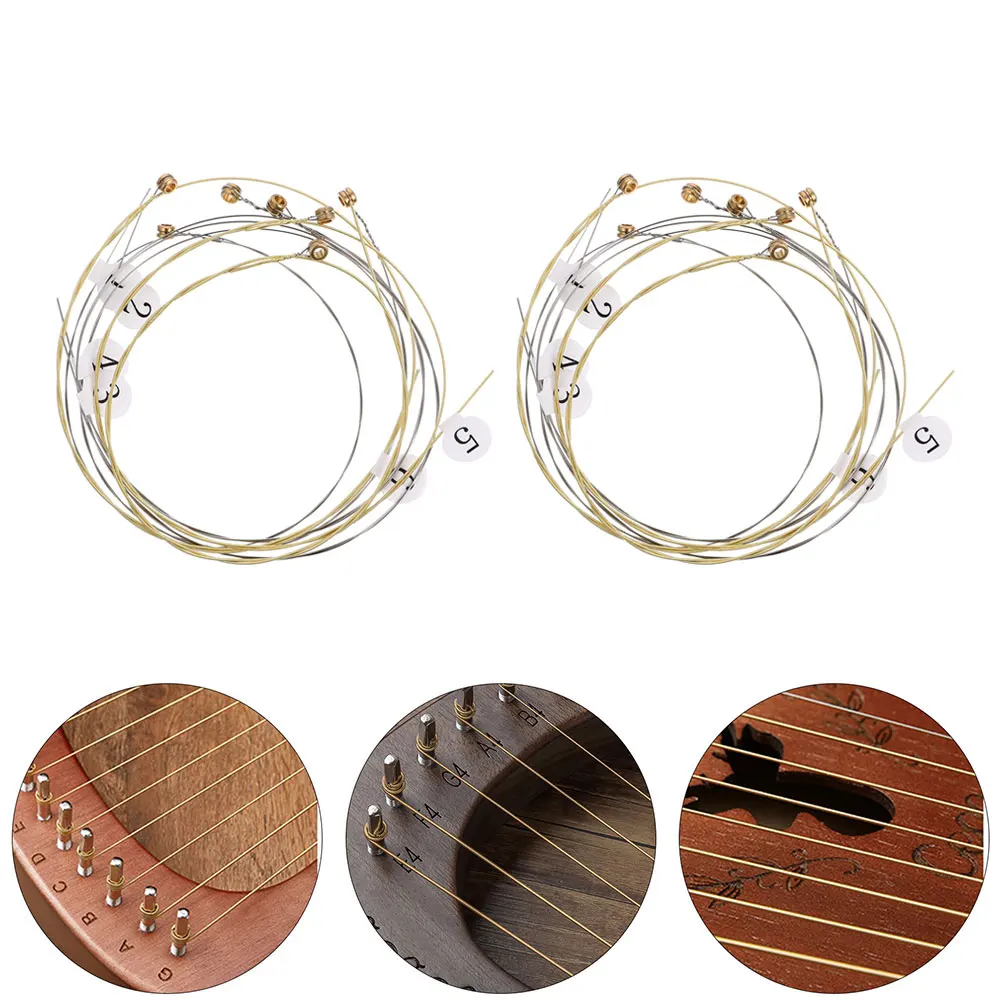 

19 Pcs Harp Strings Lyre Replacement Accessories Stringed Musical Instruments Harp-strings Parts Major