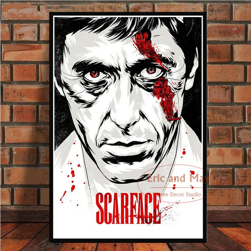 

Scarface Al Pacino Gangster Movie Posters And Prints Canvas Paintings Picture On The Wall Wall Decorations Living Room