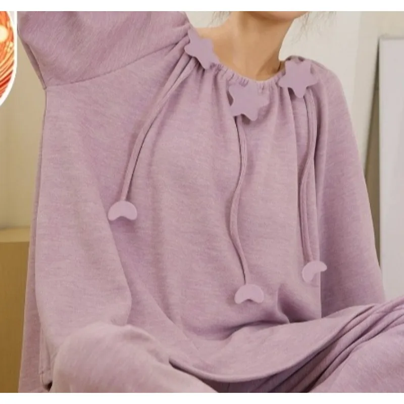 

Новинка 2023 года, женские бархатные пижамы в немецком стиле, толстые теплые милые домашние костюмы, весна-осень-зима, свободная посадка, верхняя одежда, размер 2XL