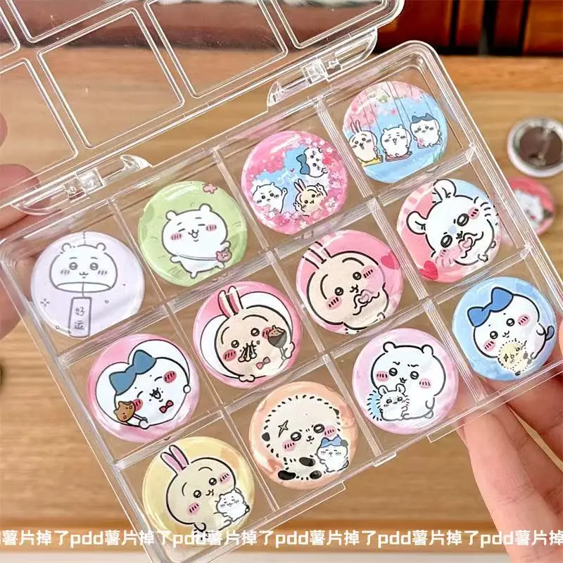 Épingles de badge Chiikawa sur le thème du printemps – Mini épingles en émail de dessin animé esthétique pour la décoration de scrapbooking et de journaux (amectueuses de l'emploi)