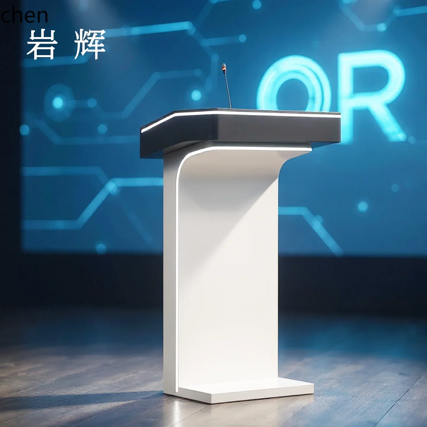 ZML Reception Desk Welcome Desk Conference Training Host Speech Desk Stainless Steel