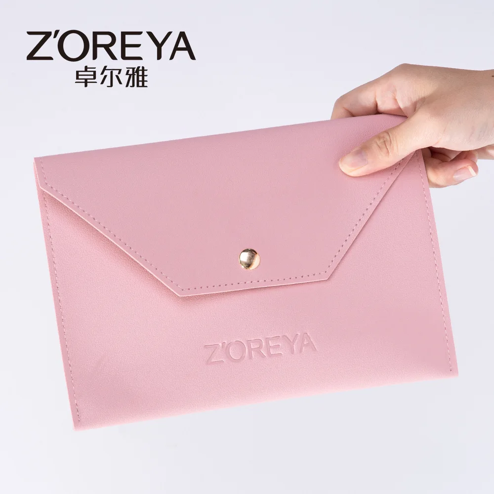 

ZOREYA Beauty Tools Makeup Brush Storage Bag 6 color PU envelope Makeup tools dustproof hand bag