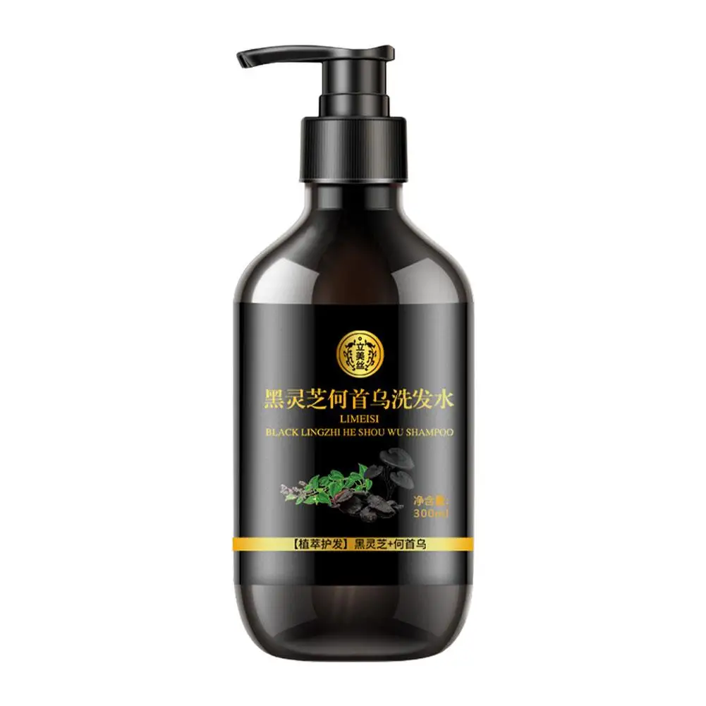 Shampoo colorante per capelli da 300ml 3 in1 capelli oscuranti istantaneo grigio a nero Polygonum Multiflorum copertura Coloing naturale per le donne W0e9