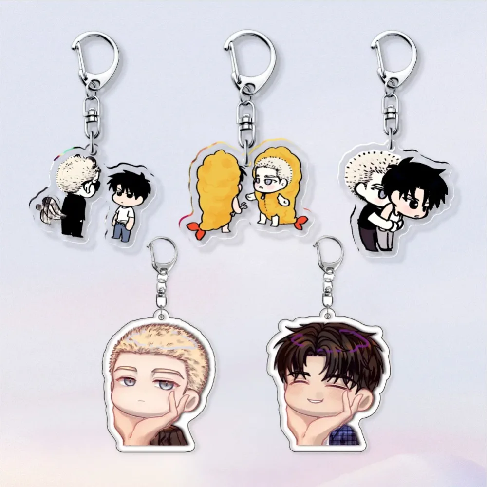

Diy Custom Anime Peripherals Figure Acrylic Keychain Campus Cute Cartoons Creative Backpack Pendant Jewelry Child Holiday Gifts