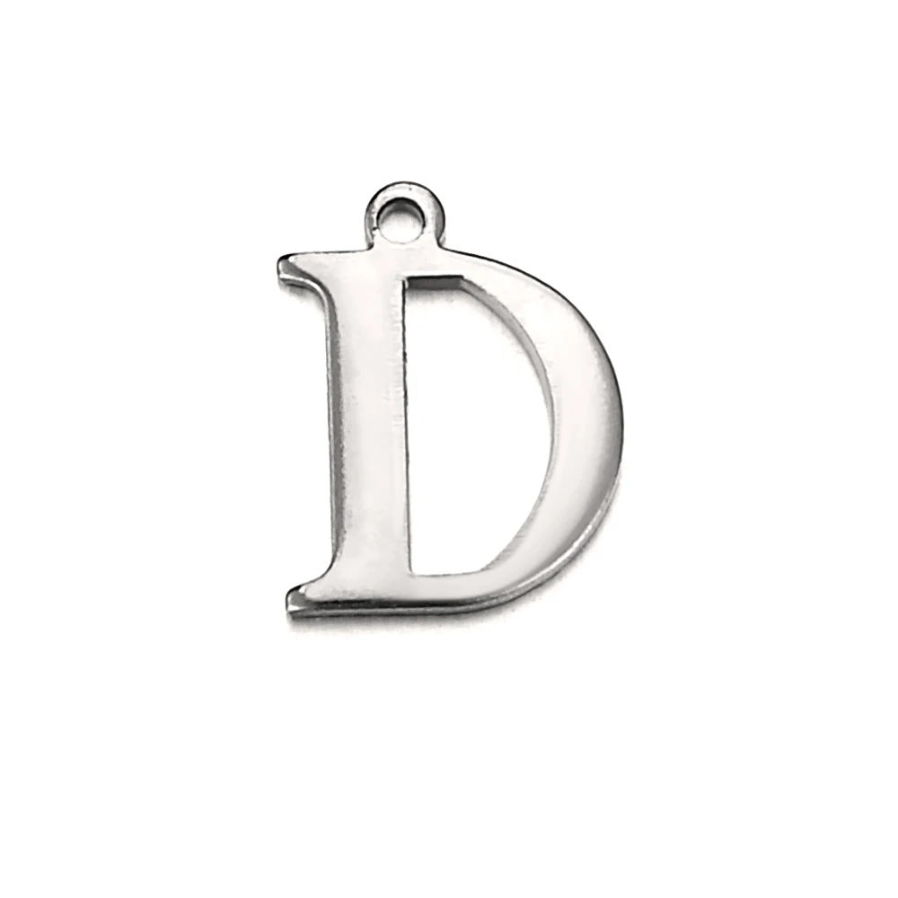 20 stks Rvs Letter Charm Initial Charms Enkele Alfabet Kralen Hangers voor Ketting Sieraden Maken DIY Groothandel - afbeelding 1