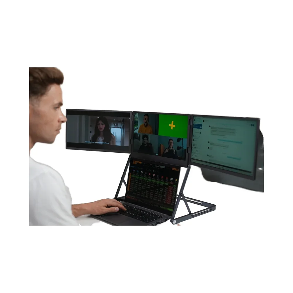 

ODM 15.6" QUADCREATE Portable Monitor with Triple IPS 1080P FHD USB-C Dual Interface Aluminum Travel Laptop Screen CUSTOMIZED