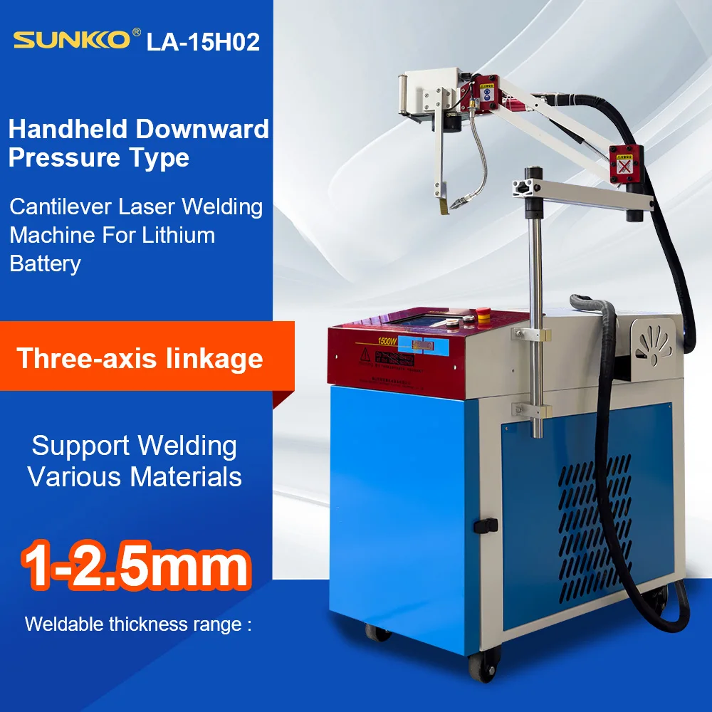 Sunkko LA-15H02 Nieuwe Energie Voertuig Lithiumbatterij Reparatie Koper Aluminium Staal Nikkel Handheld Laserlassen Lasser Machine