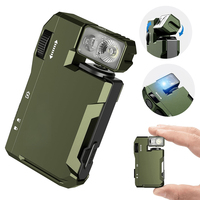 Portable Flat Pocket Flashlight with RGB Light Mini Flashlight Magnetic Keychain Flashlight for Outdoor Home Emergencies