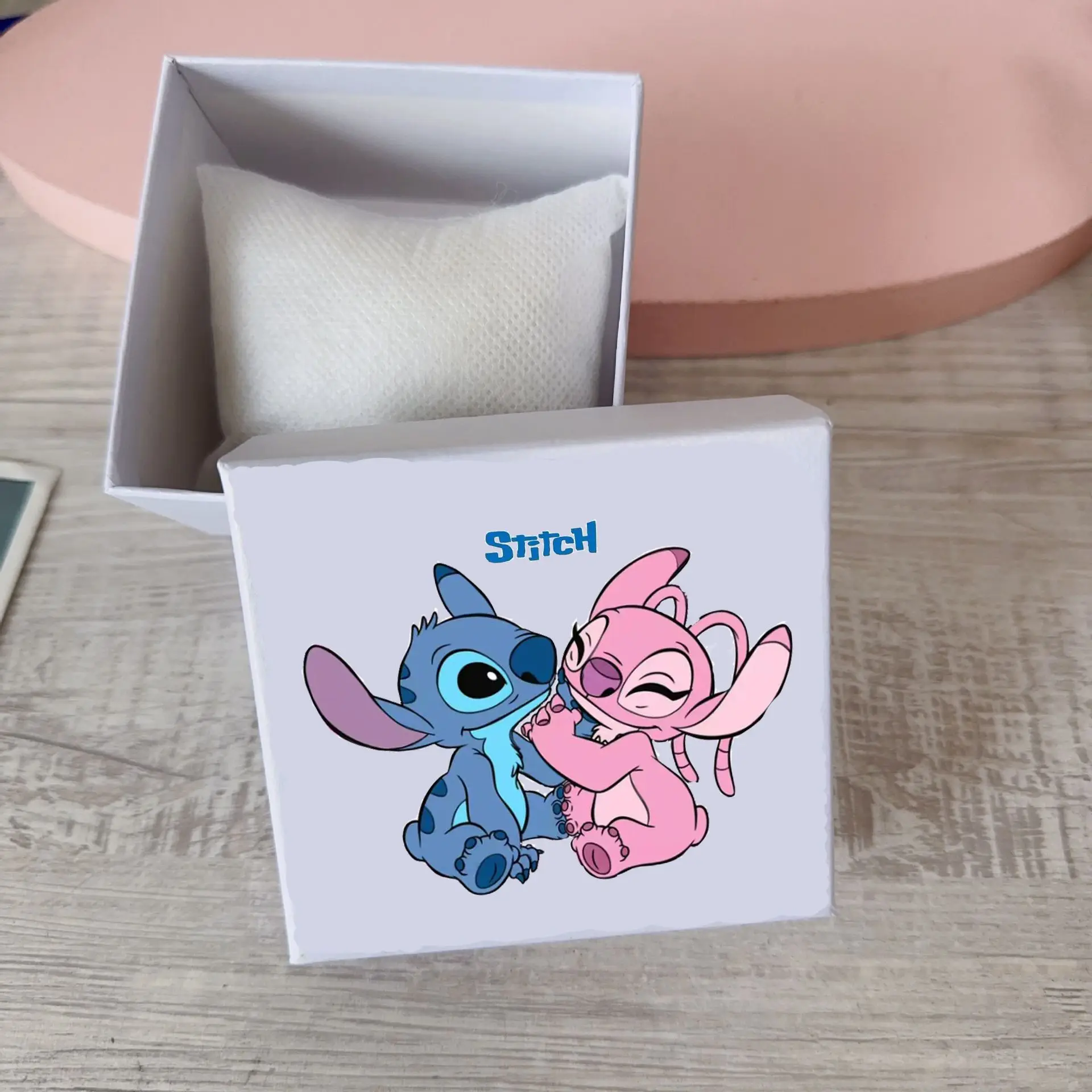 New Disney Stitch Series Cartoon Square Watch Storage Box Exquisite Stitch Appearance Protects Watch From Damage Stylish Gift