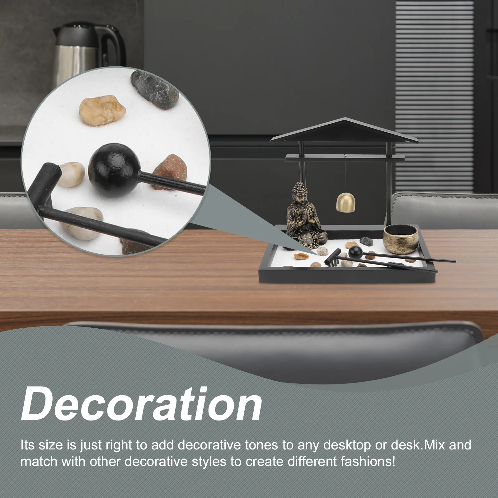 

1Set Zen Sand Table Resin Microlandscape Decor Anxiety Relief Meditation Ornament Sand Table Microlandscape Decor