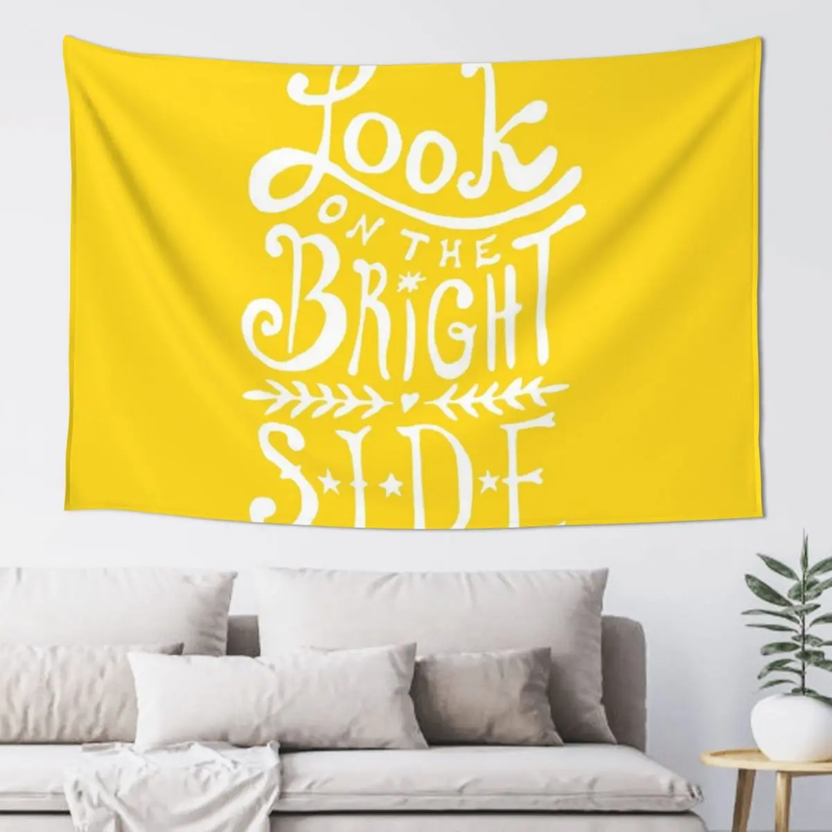 

Look On The Bright Side Tapestry Living Room Decoration Home Decorations Aesthetic Room Decor Korean Style Hanging Wall Tapestry