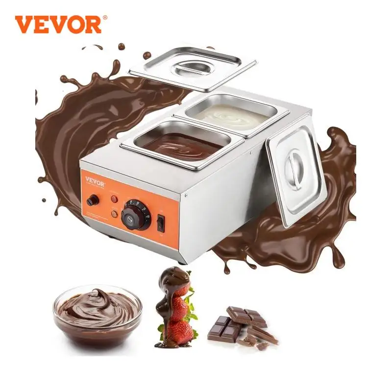 VEVOR 2 3 tanques máquina eléctrica de templado de Chocolate crisol de cascada de Chocolate para electrodomésticos de cocina